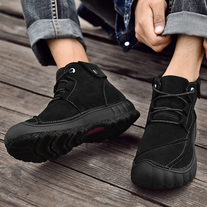 2020 New Outdoor Leather And Cotton Hiking Boots