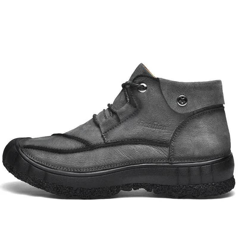 2020 New Outdoor Leather And Cotton Hiking Boots