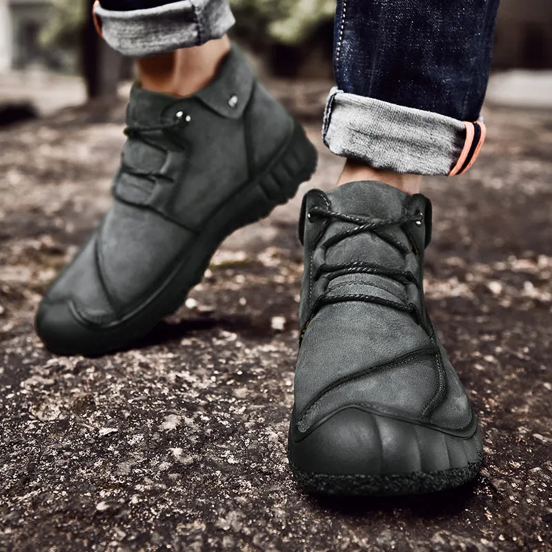 2020 New Outdoor Leather And Cotton Hiking Boots