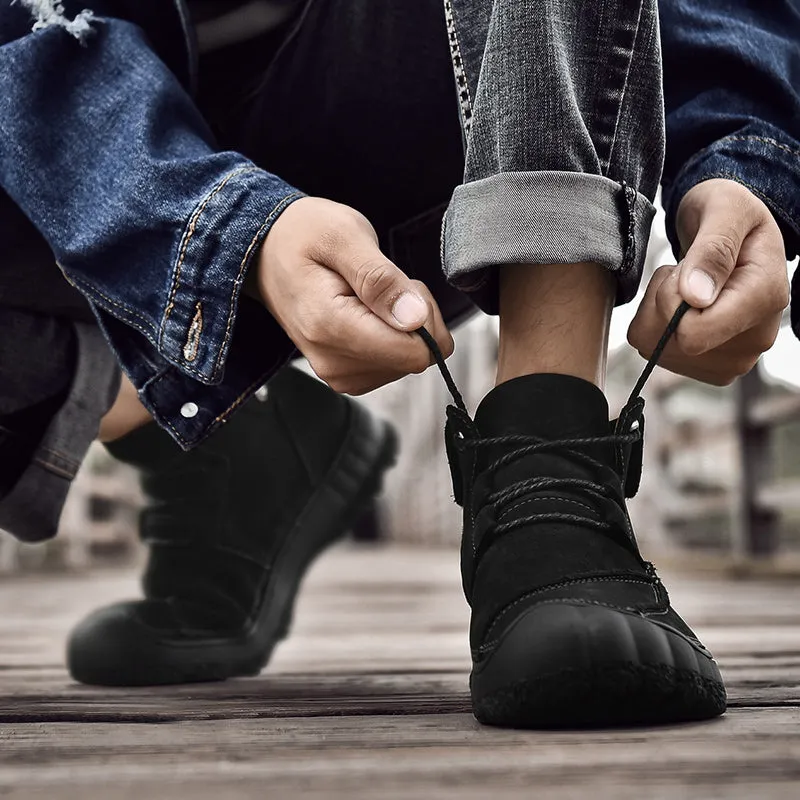2020 New Outdoor Leather And Cotton Hiking Boots