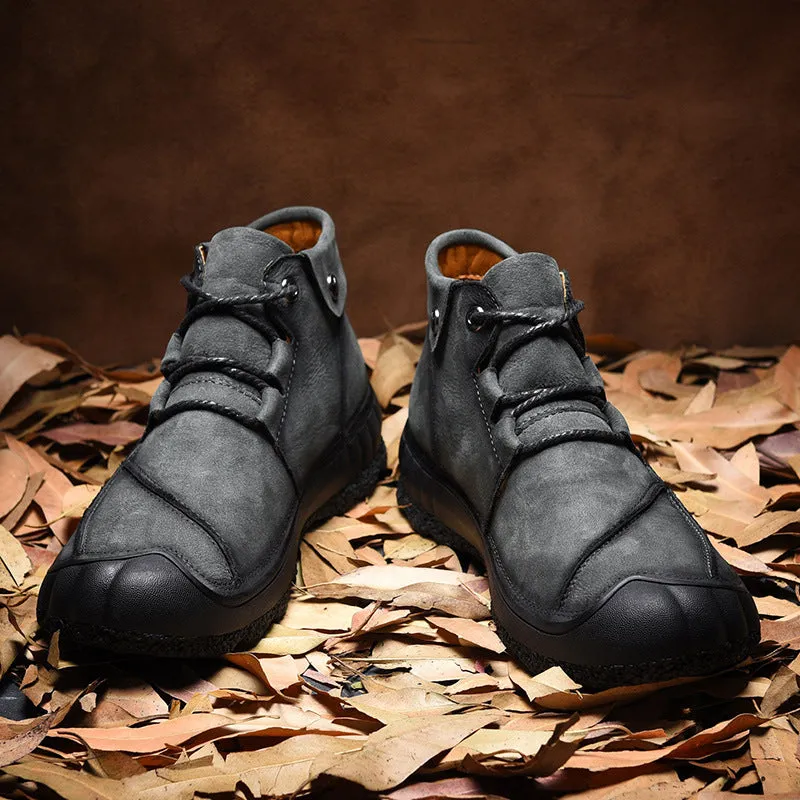 2020 New Outdoor Leather And Cotton Hiking Boots