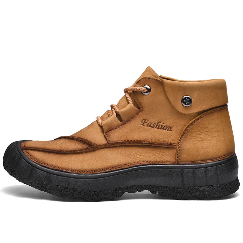 2020 New Outdoor Leather And Cotton Hiking Boots