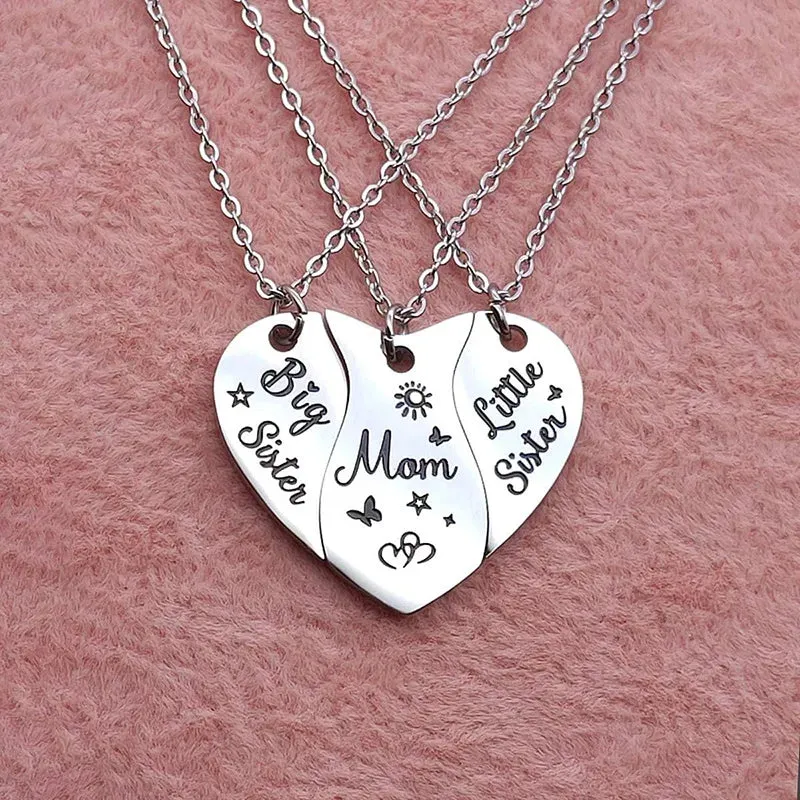 3 PCS Heart-Mother Daughters Necklace