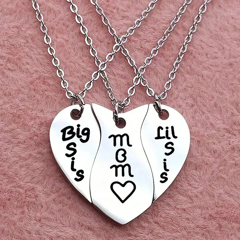 3 PCS Heart-Mother Daughters Necklace