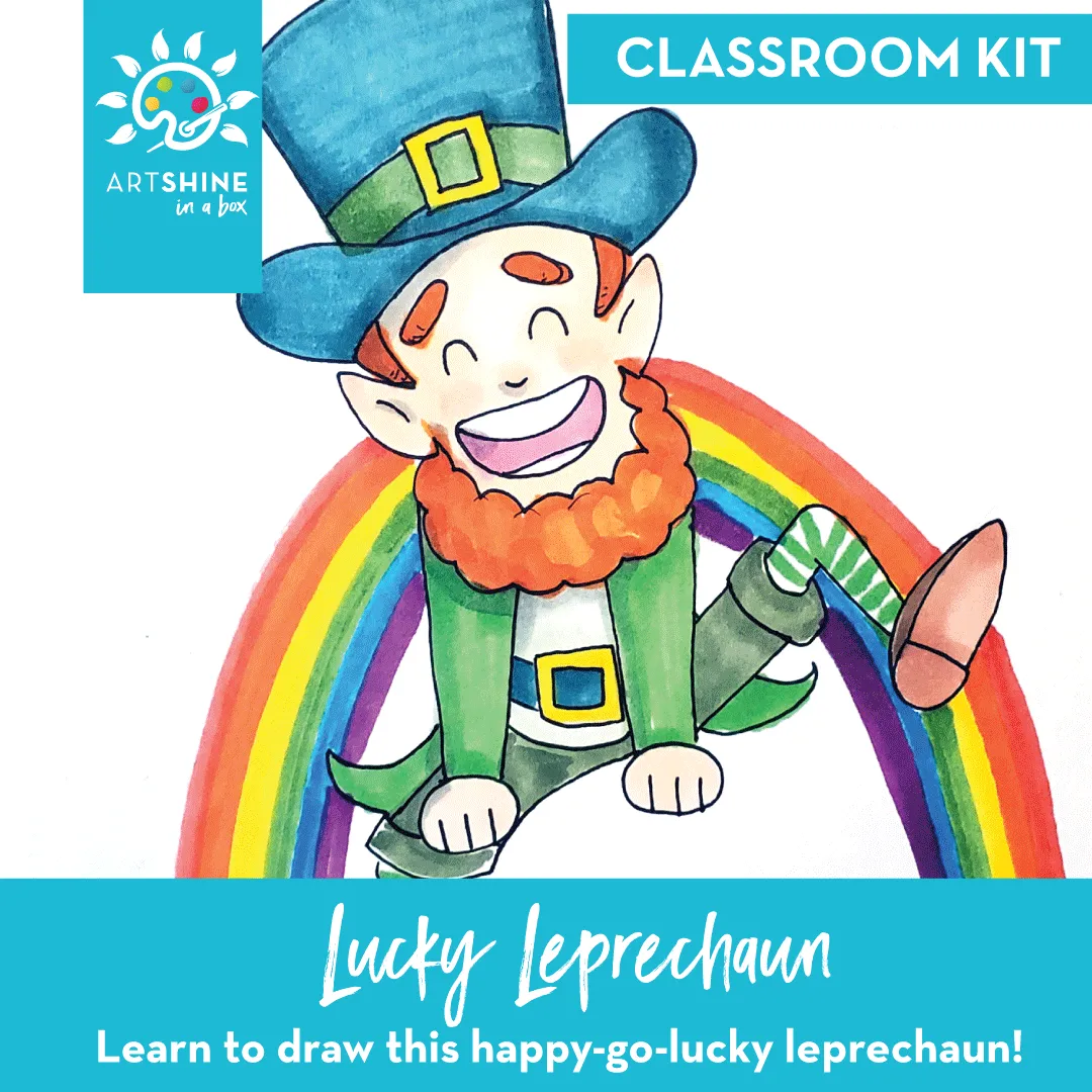 Art Kits   Video Tutorial | Ink and Marker Project | Lucky Leprechaun (Classroom Kit)