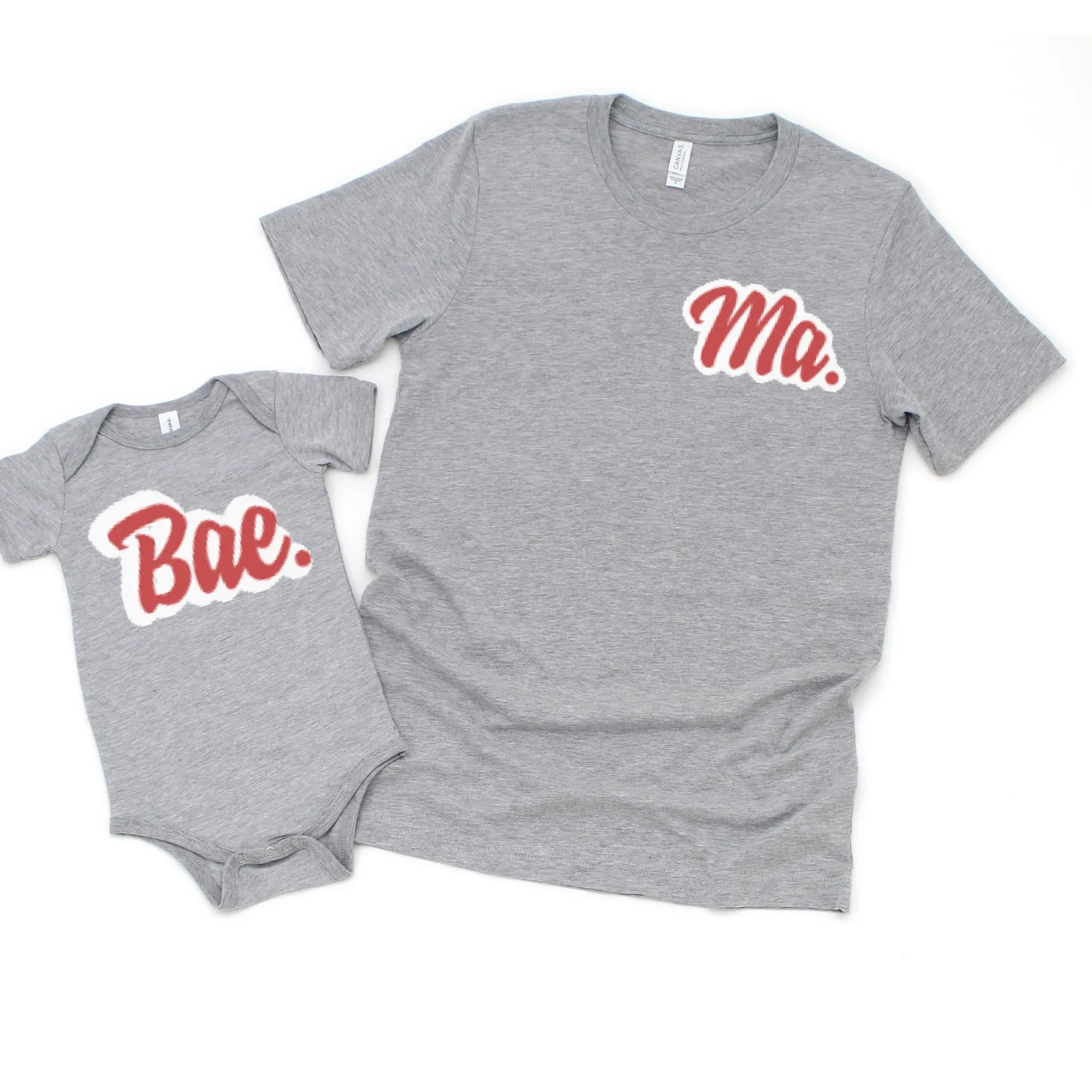 Baby Newborn Matching Set - Newbae (Heather Grey)