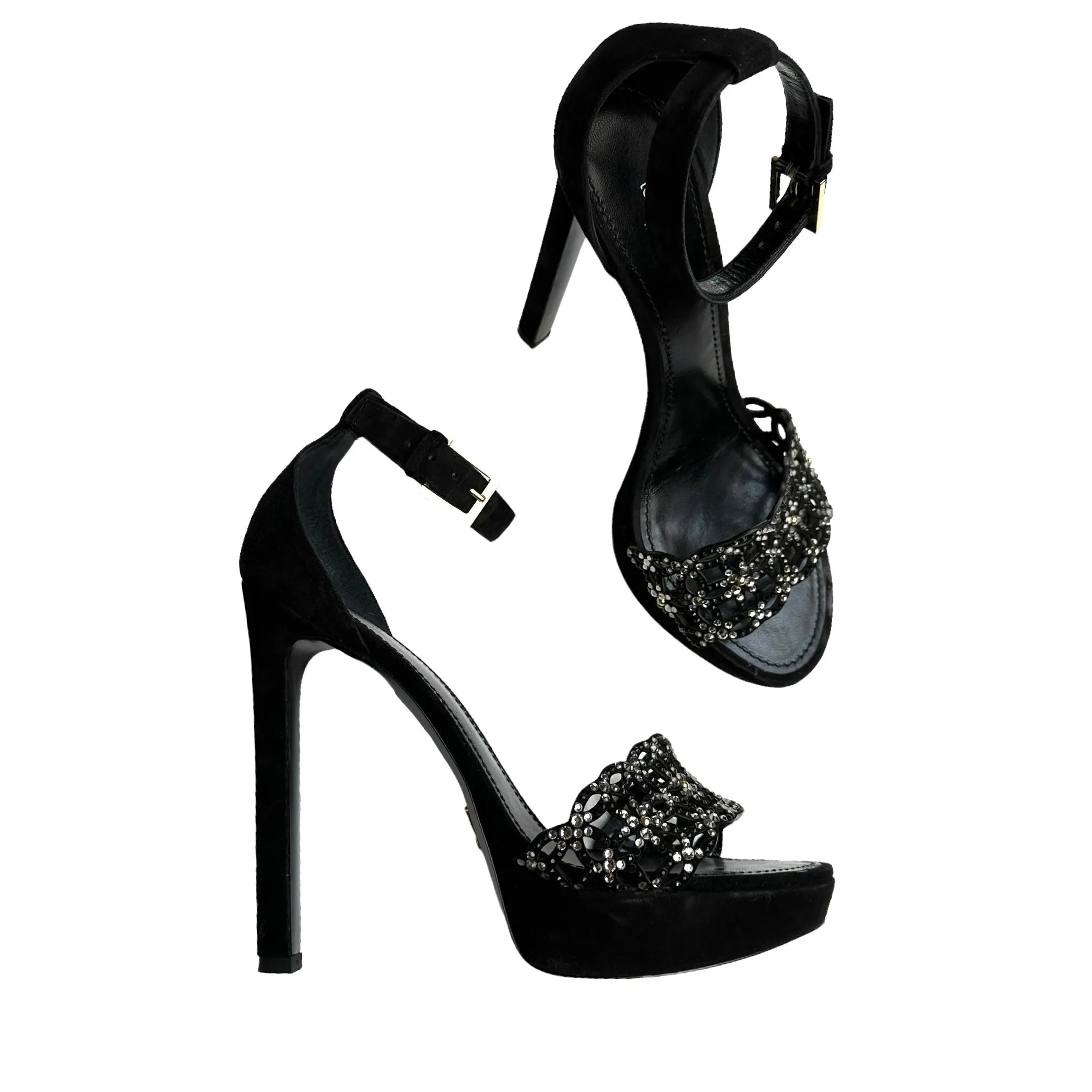 Black Heels w/Crystals - 9