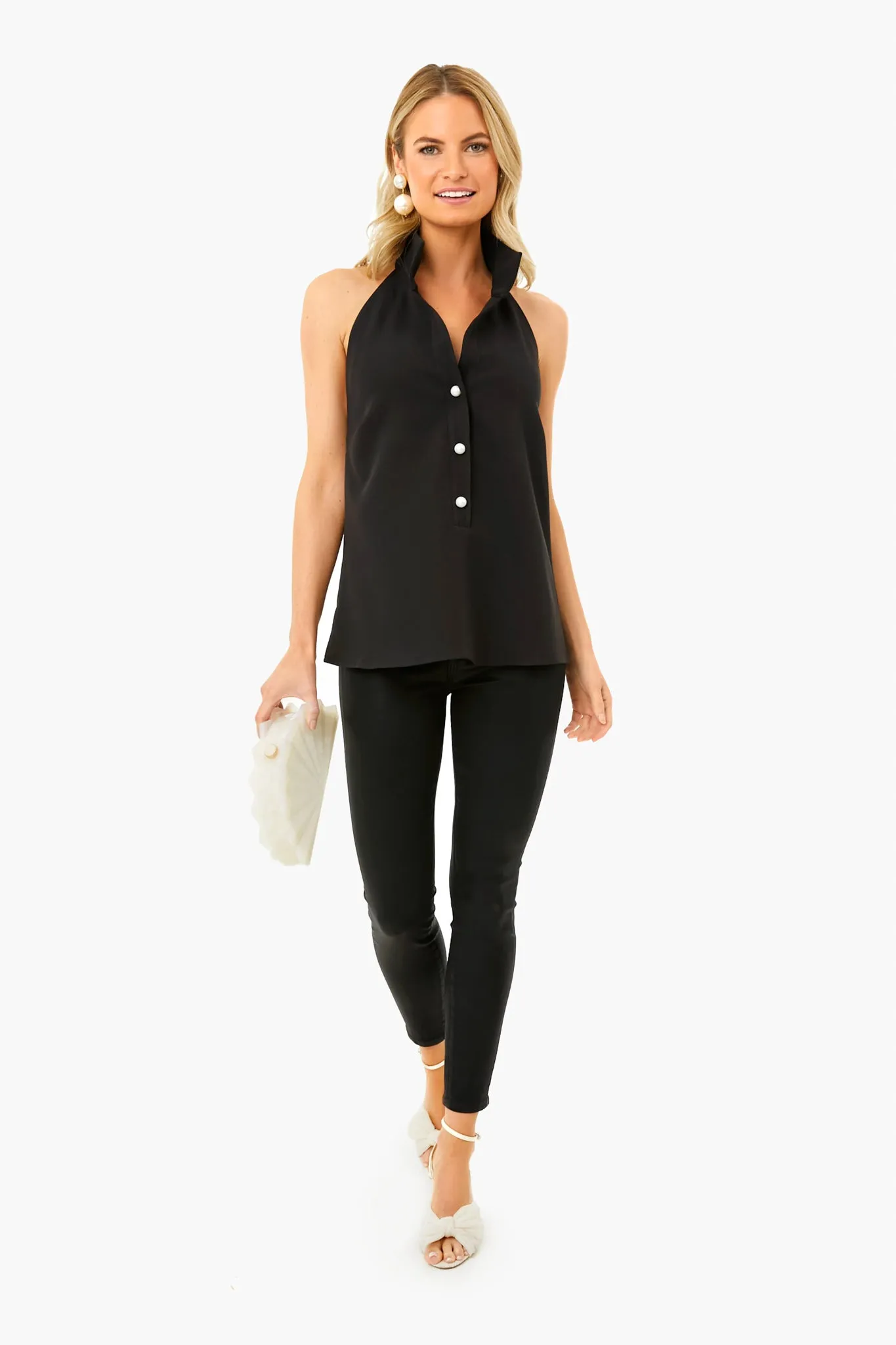 Black Jagger Halter Top