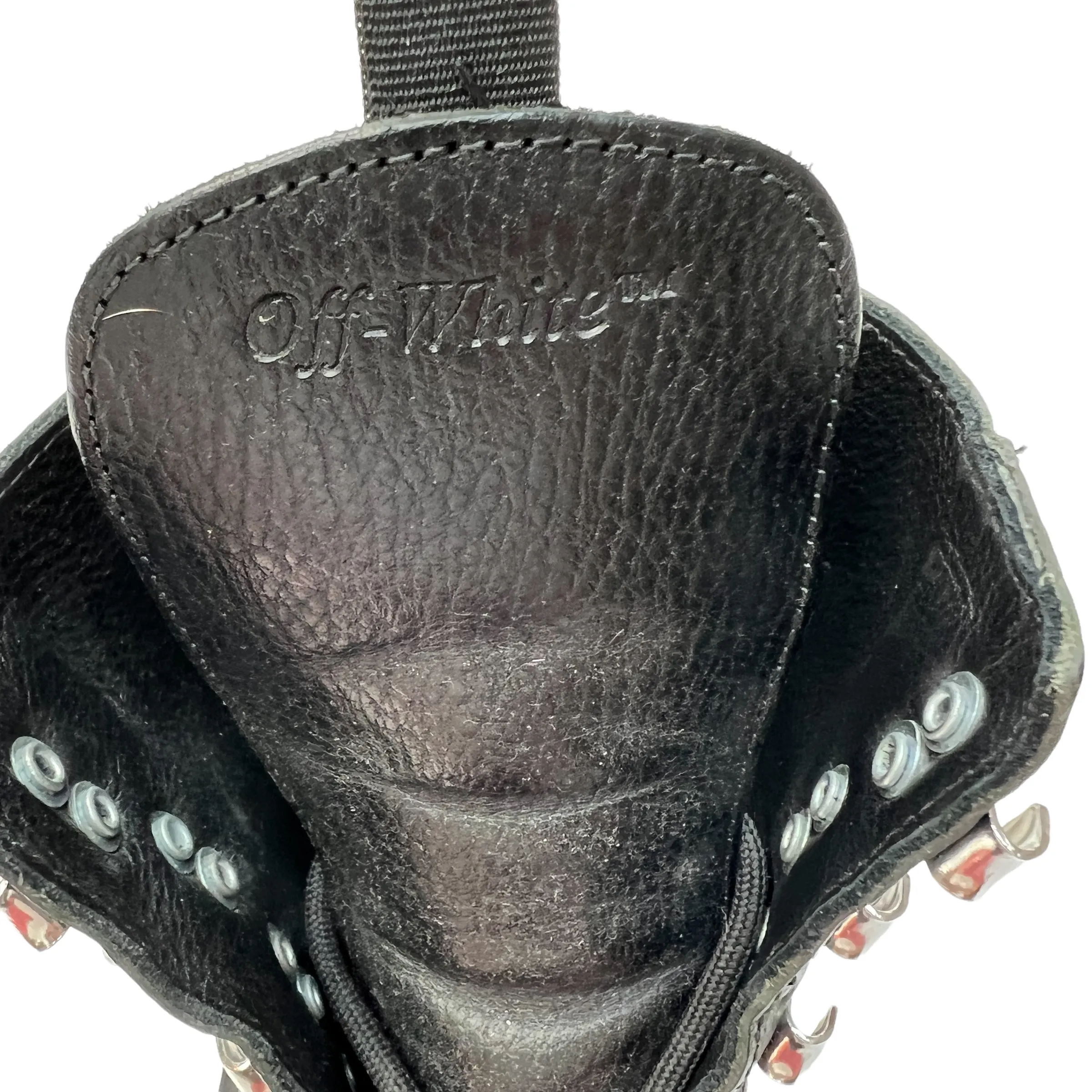 Black Leather Moto Boots - 38
