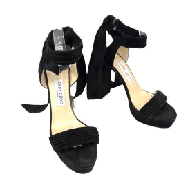 Black Suede Heels - 10