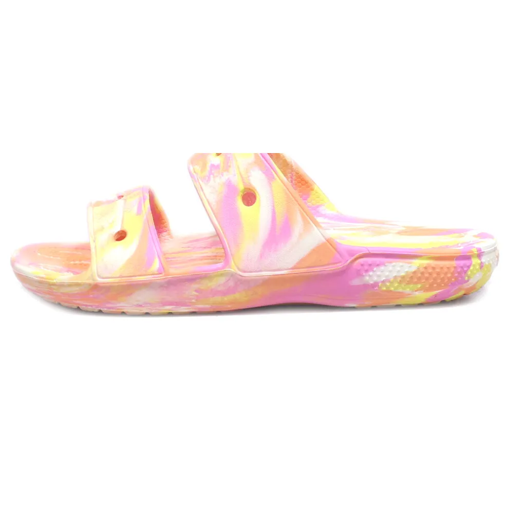 Crocs Classic Marbled Flat Sandals Eva Multicolour Colour For Women