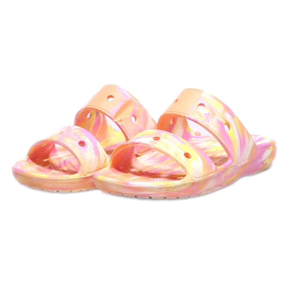 Crocs Classic Marbled Flat Sandals Eva Multicolour Colour For Women