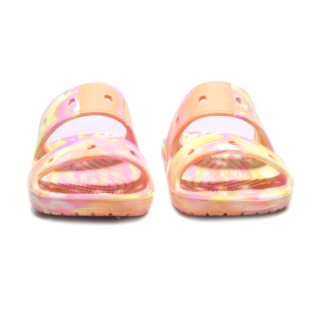 Crocs Classic Marbled Flat Sandals Eva Multicolour Colour For Women