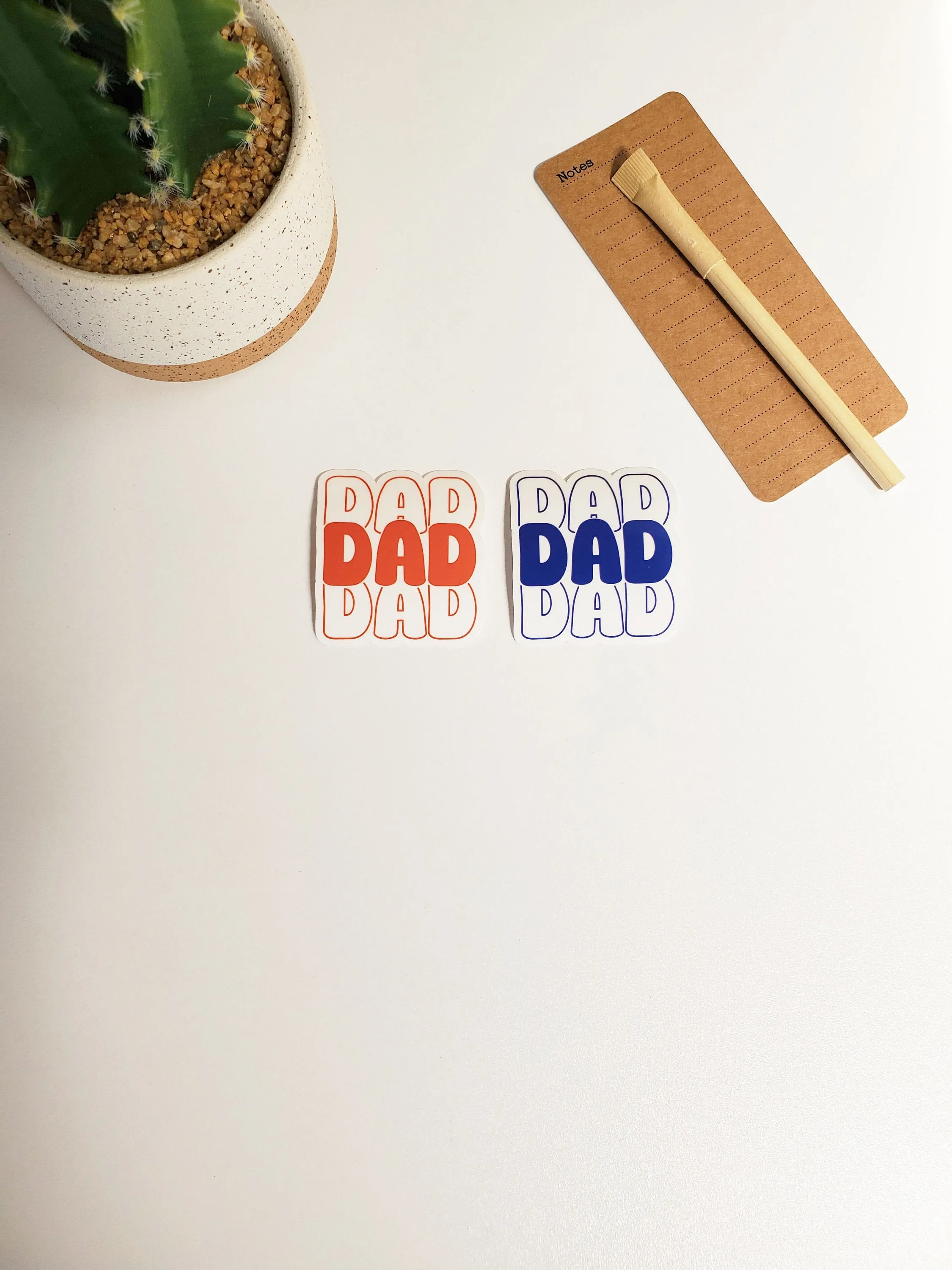 Dad Clear Vinyl Text Sticker