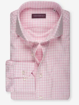 Flannel Gingham Slim Fit Pink