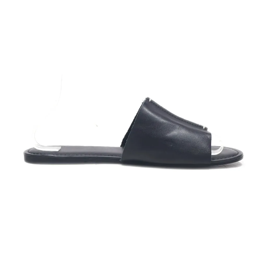 Gap Flat Sandals Leather Black Colour For Women