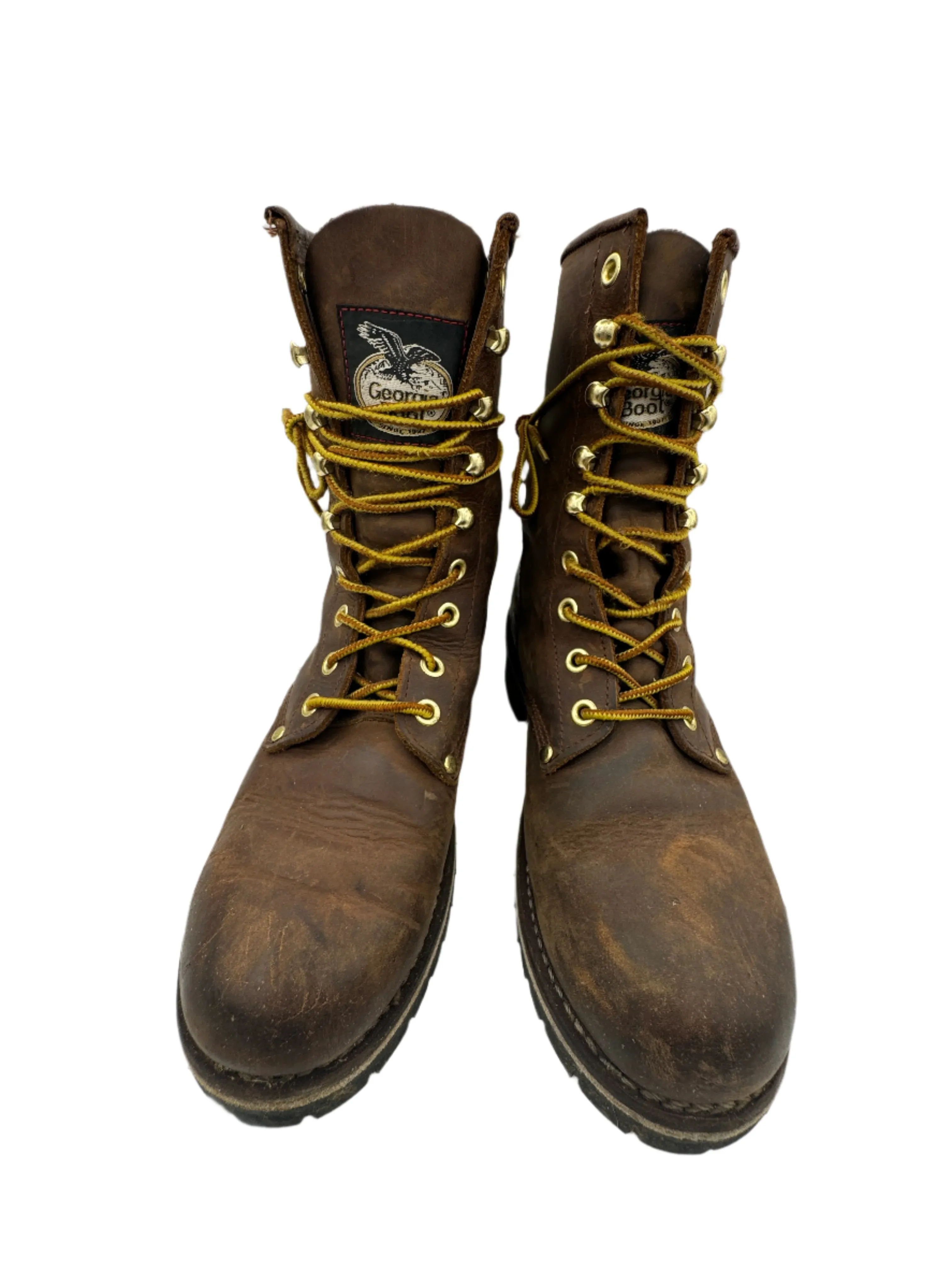 Georgia Boot, Brown Leather Workboot M 8 1990s