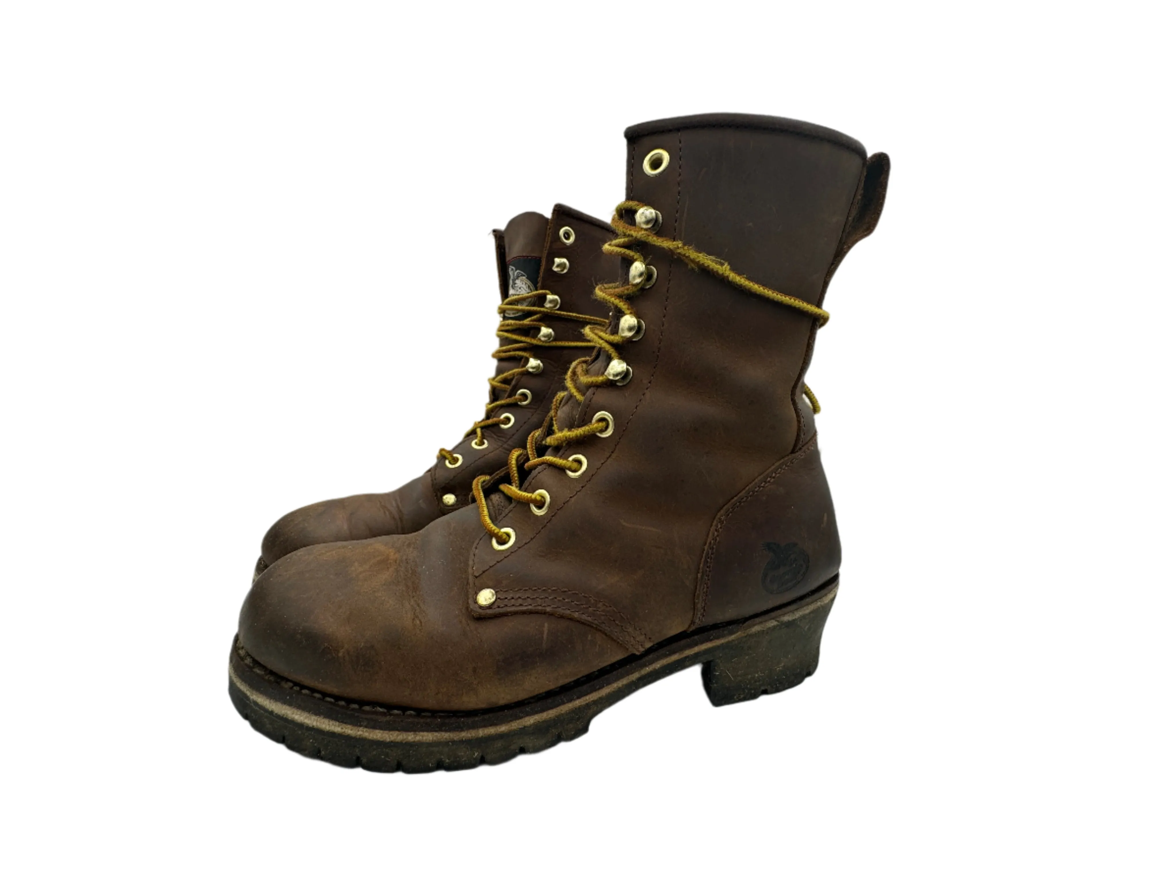 Georgia Boot, Brown Leather Workboot M 8 1990s