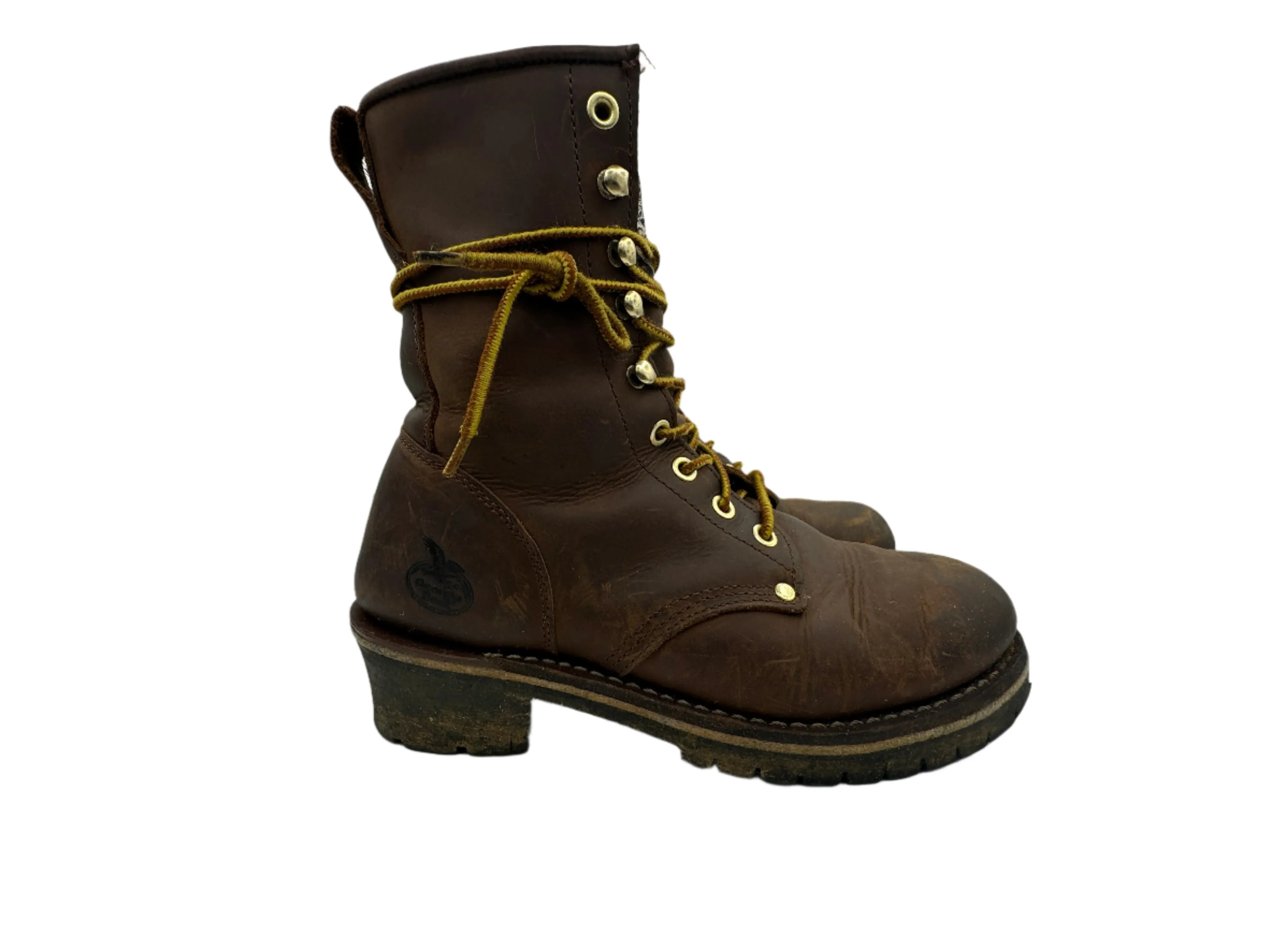 Georgia Boot, Brown Leather Workboot M 8 1990s