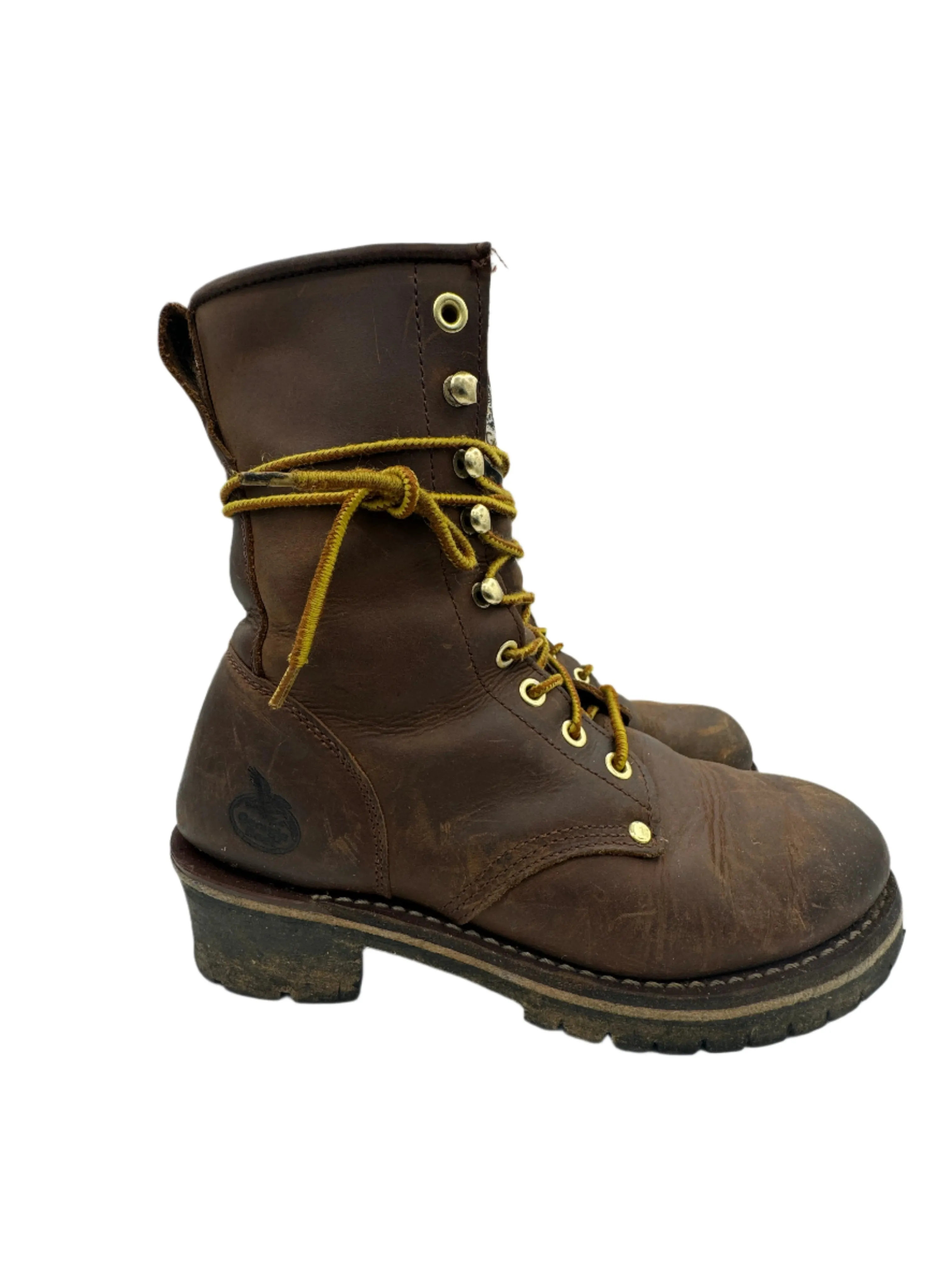 Georgia Boot, Brown Leather Workboot M 8 1990s