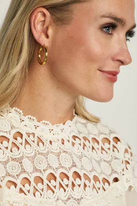 Gold Tube Earrings