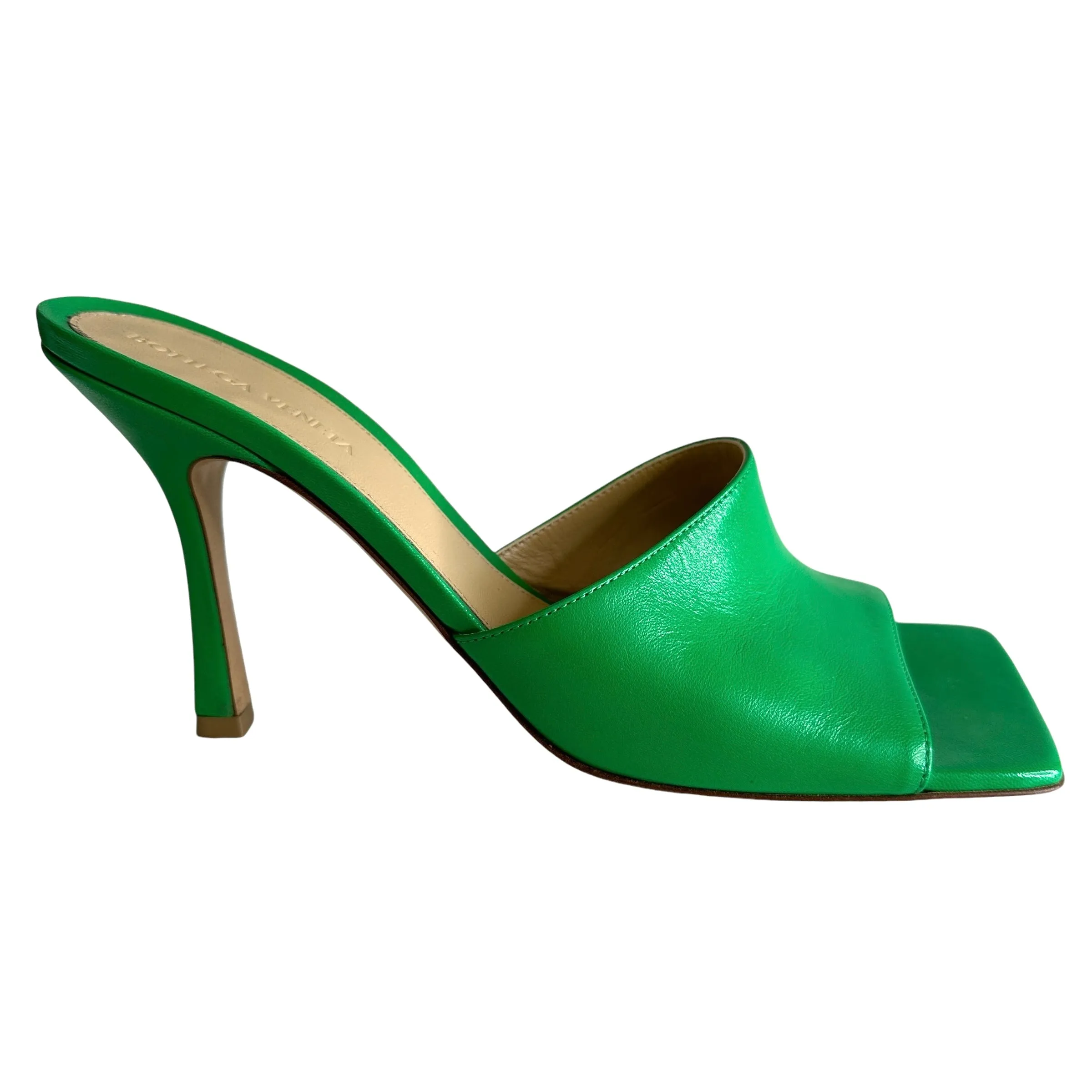 Green Leather Heels - 10