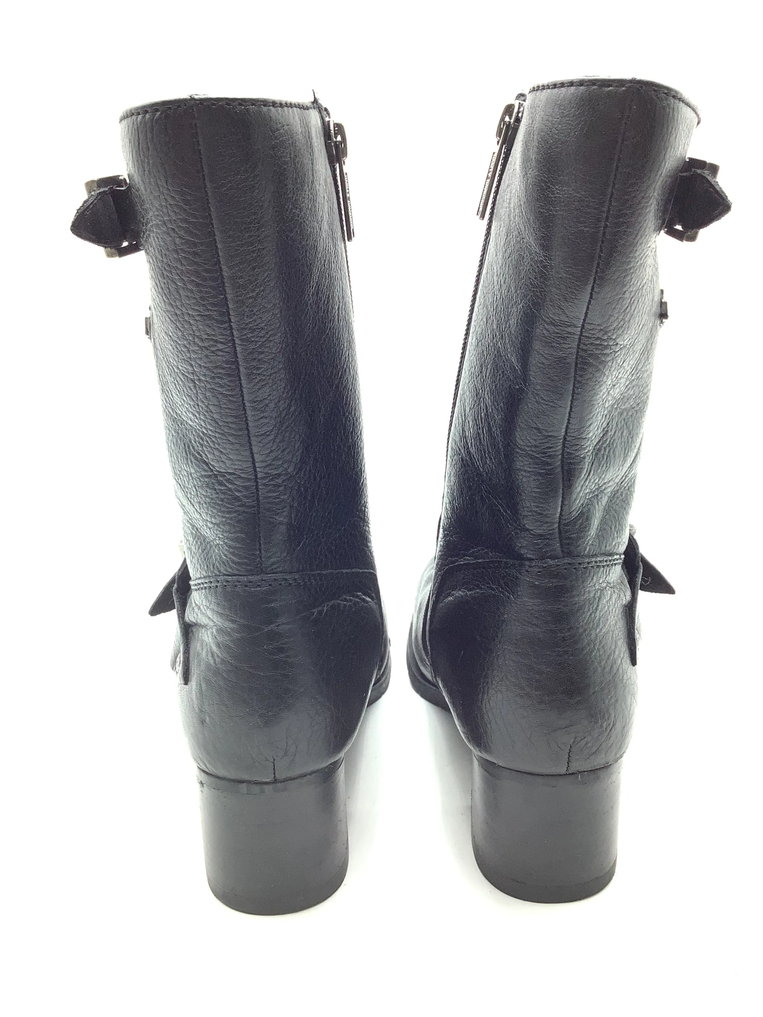 Harley Davidson Women's Biker Boot Leather Black Size: 9