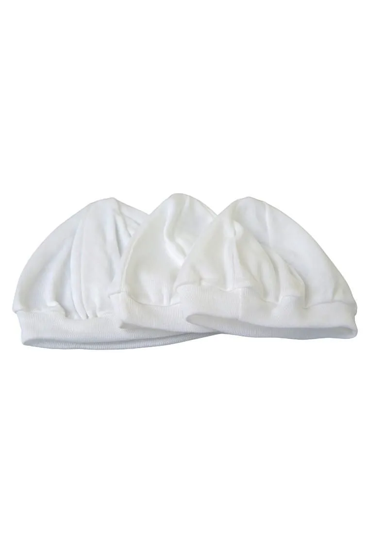Landmark Bonnet 3 in 1 Tetron Cotton White