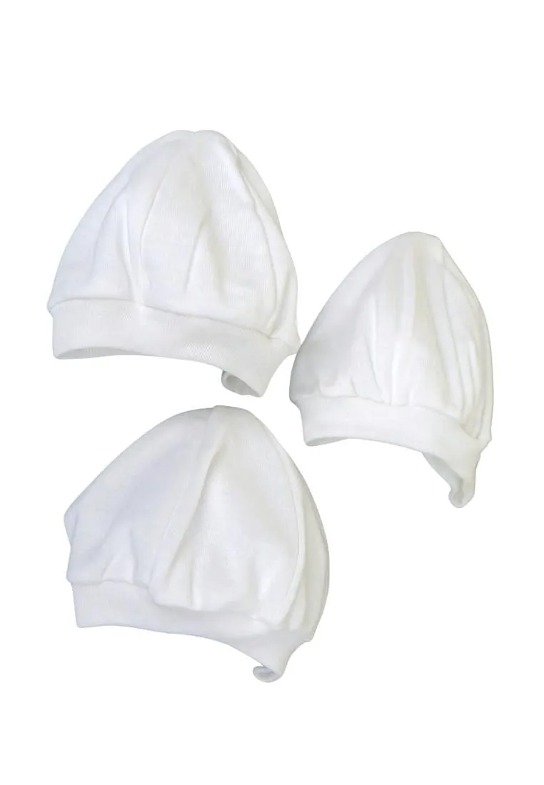 Landmark Bonnet 3 in 1 Tetron Cotton White