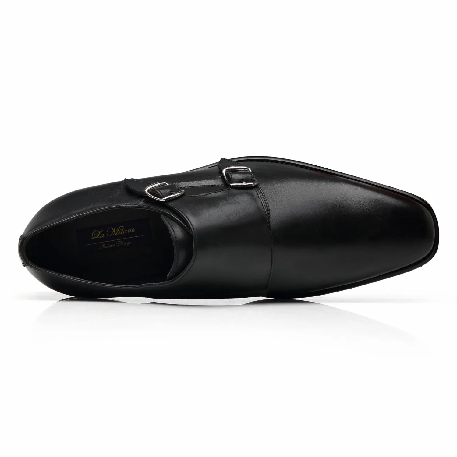 Men's Monk Strap Wing-2-black