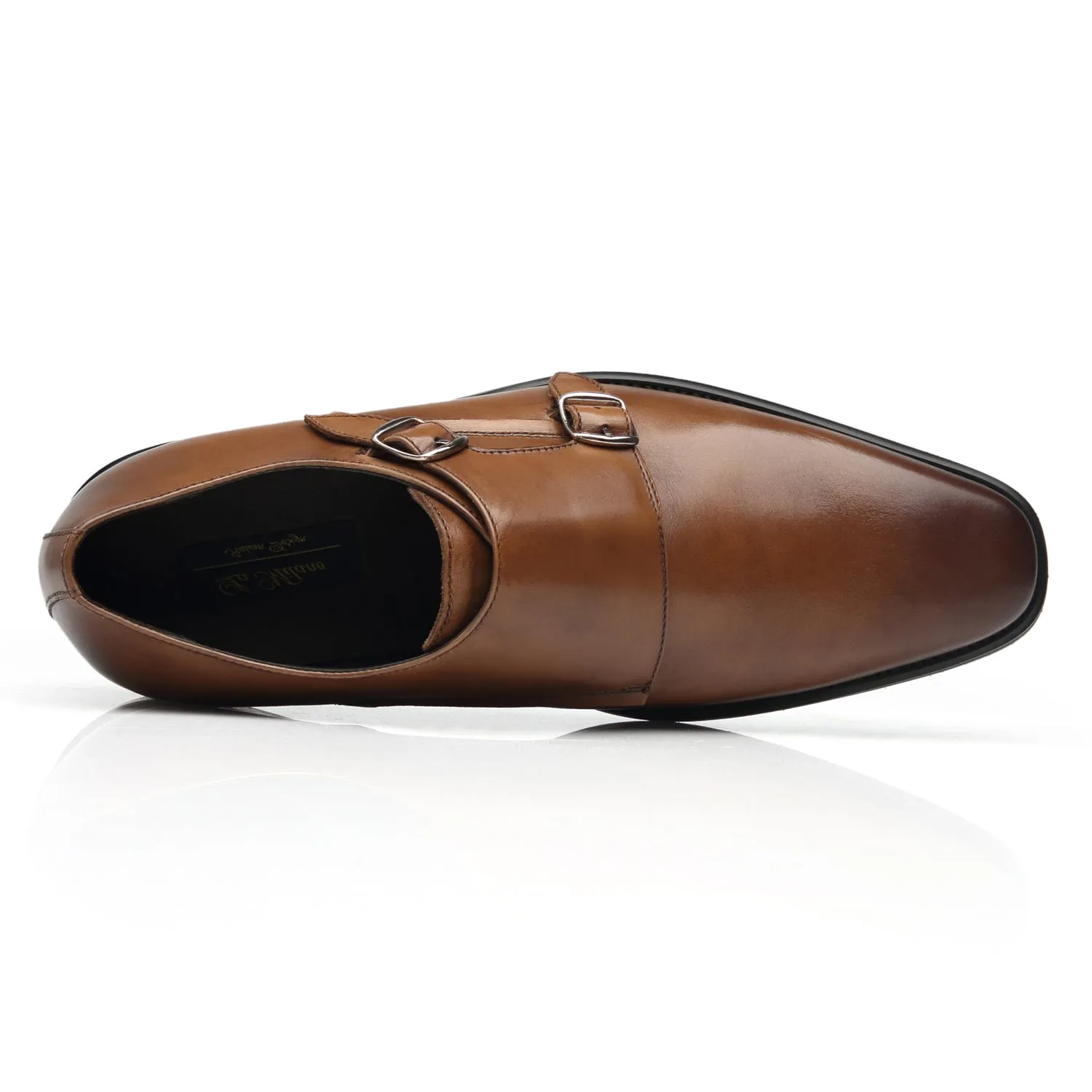 Men's Monk Strap Wing-2-brown