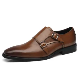 Men's Monk Strap Wing-2-brown