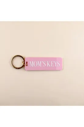 Mom Keys Keychain: Candy Pink / Keychain with Hang Tag