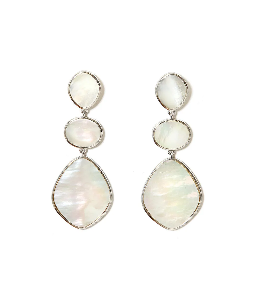 Mother of Pearl Three Drop Earrings