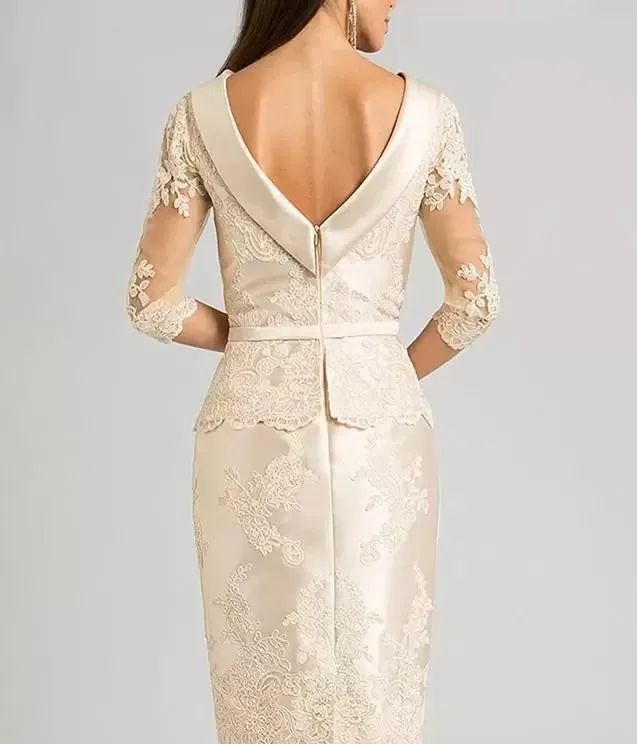 Mother of the Bride  /  Knee Length Lace formal wear