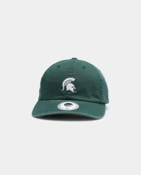 NATIONAL COLLEGIATE ATHLETIC ASSC Michigan State Spartans Small Team Crest Dad Hat Strapback Washed Green