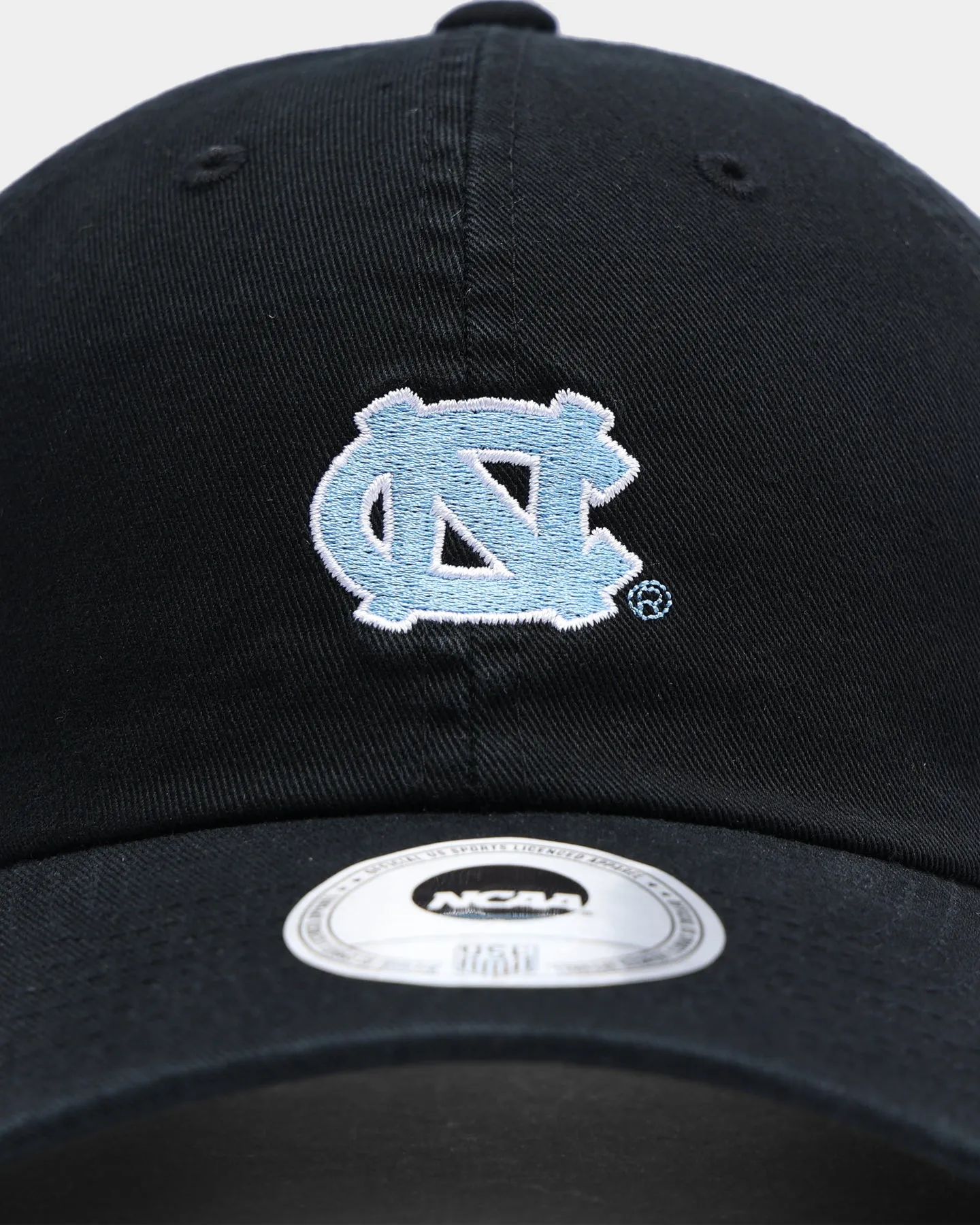 NATIONAL COLLEGIATE ATHLETIC ASSC North Carolina Tar Heels Small Team Crest Dad Hat Strapback Washed Black