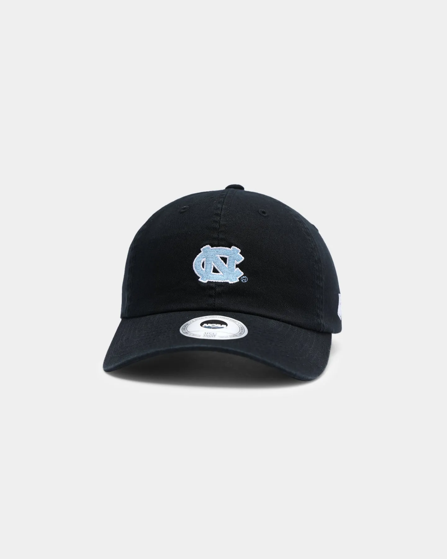 NATIONAL COLLEGIATE ATHLETIC ASSC North Carolina Tar Heels Small Team Crest Dad Hat Strapback Washed Black
