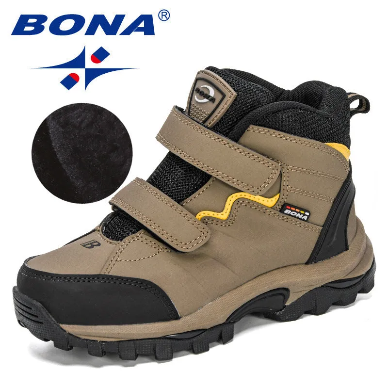 New Designers Outdoor Hiking Boots Kids Leather Mountain Boots