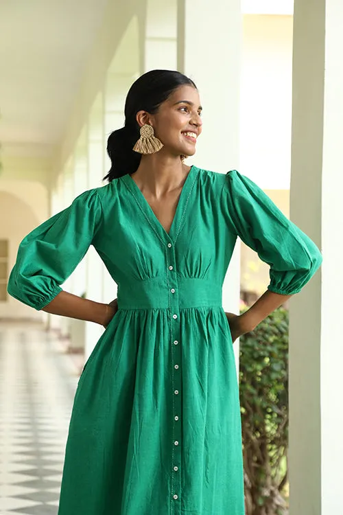Okhai "Marine Time" Hand-Embroidered Beadwork Pure Cotton Dress