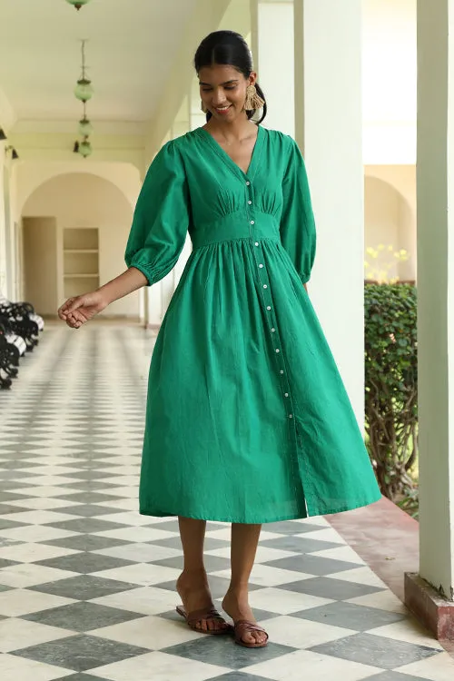 Okhai "Marine Time" Hand-Embroidered Beadwork Pure Cotton Dress
