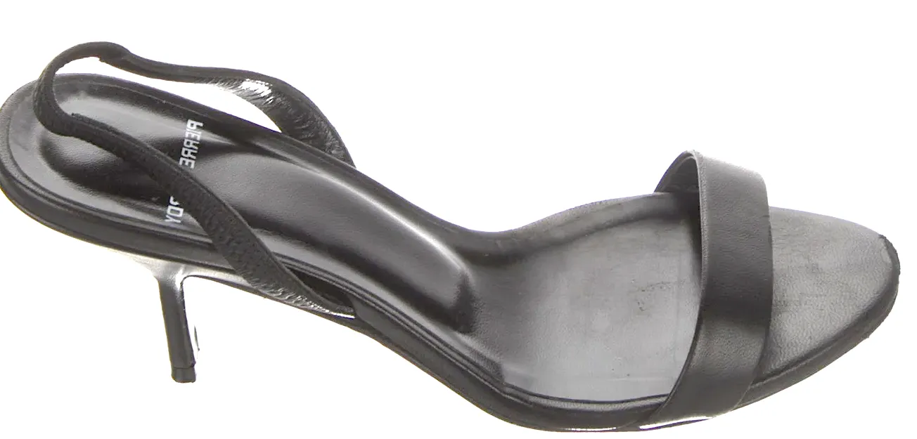 PIERRE HARDY Paris. (Hermes Shoe Designer) Black Leather Slingback Sandals Size 38