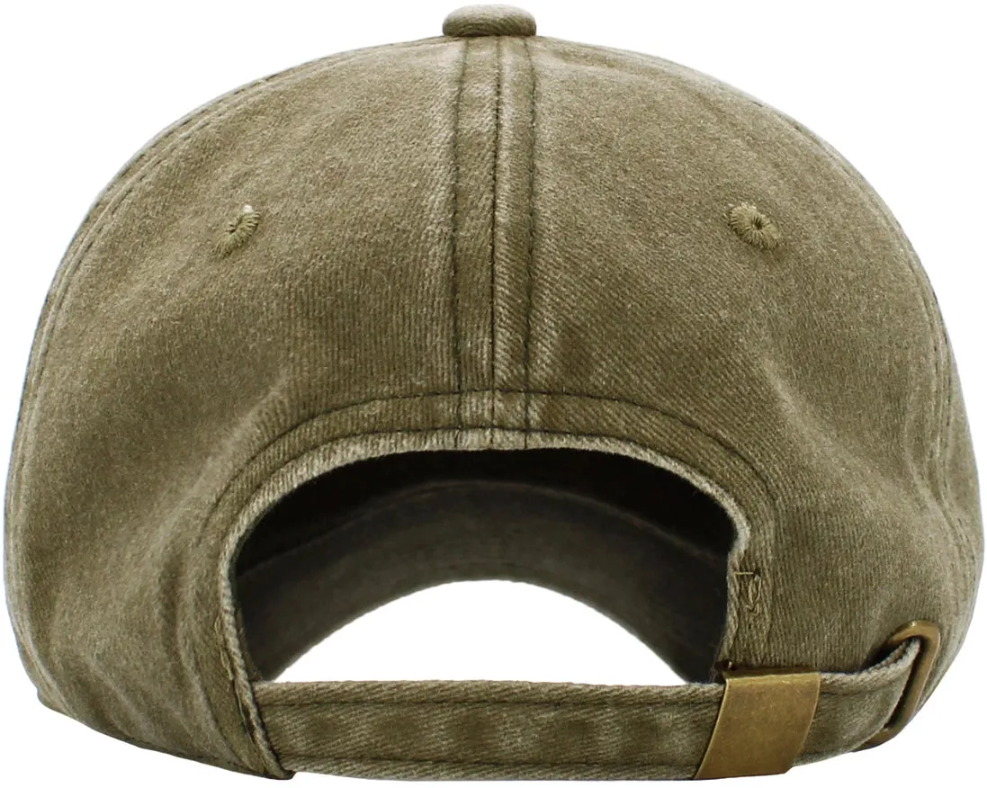 Pigment Dyed Low Profile Cotton Baseball Cap  Washed Olive
