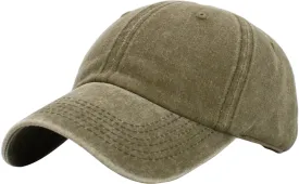 Pigment Dyed Low Profile Cotton Baseball Cap  Washed Olive