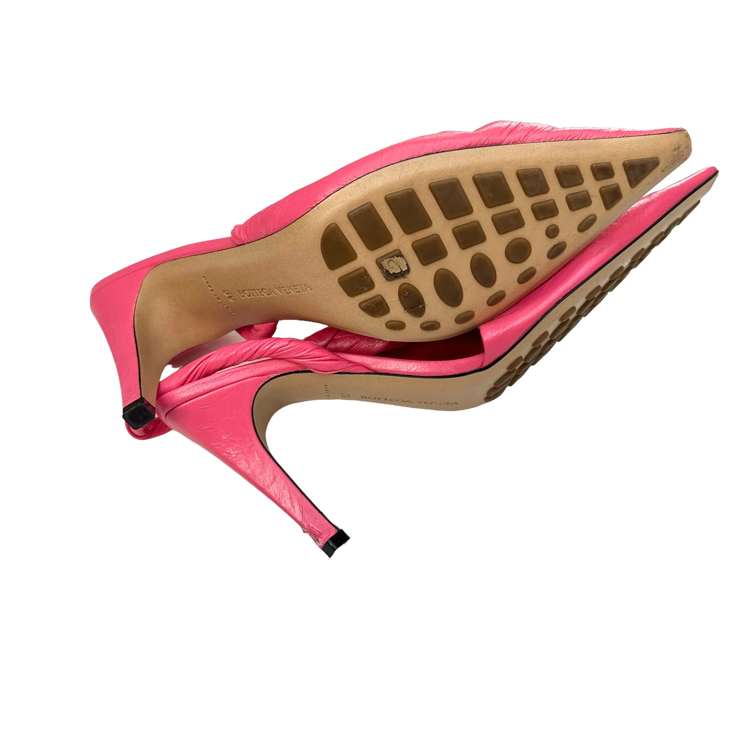 Pink Leather Heels - 9