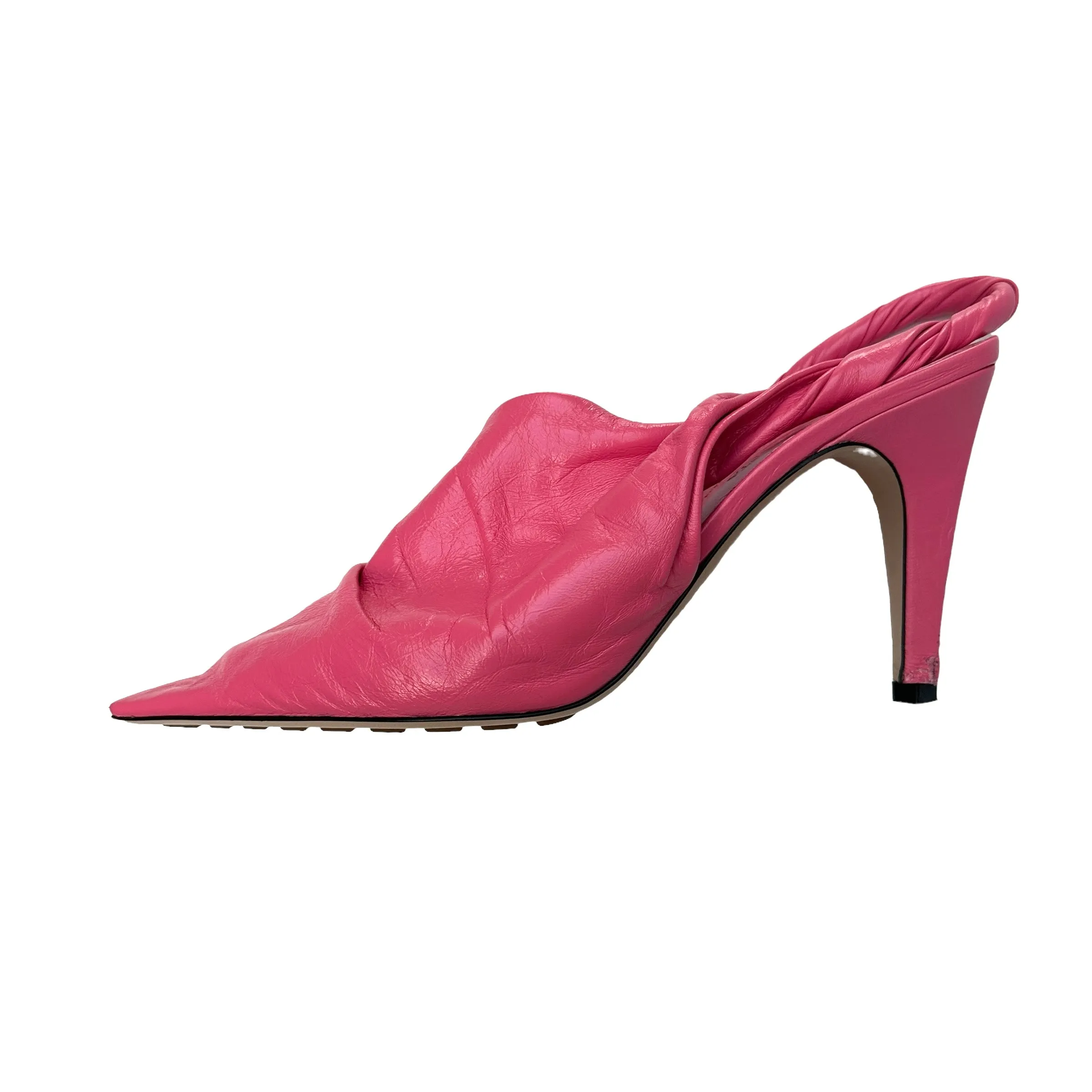 Pink Leather Heels - 9