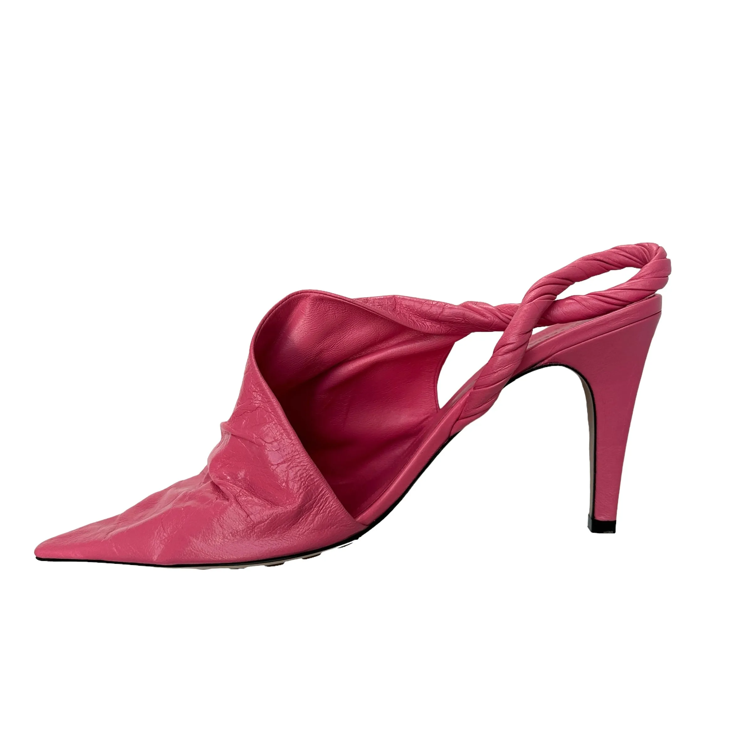 Pink Leather Heels - 9