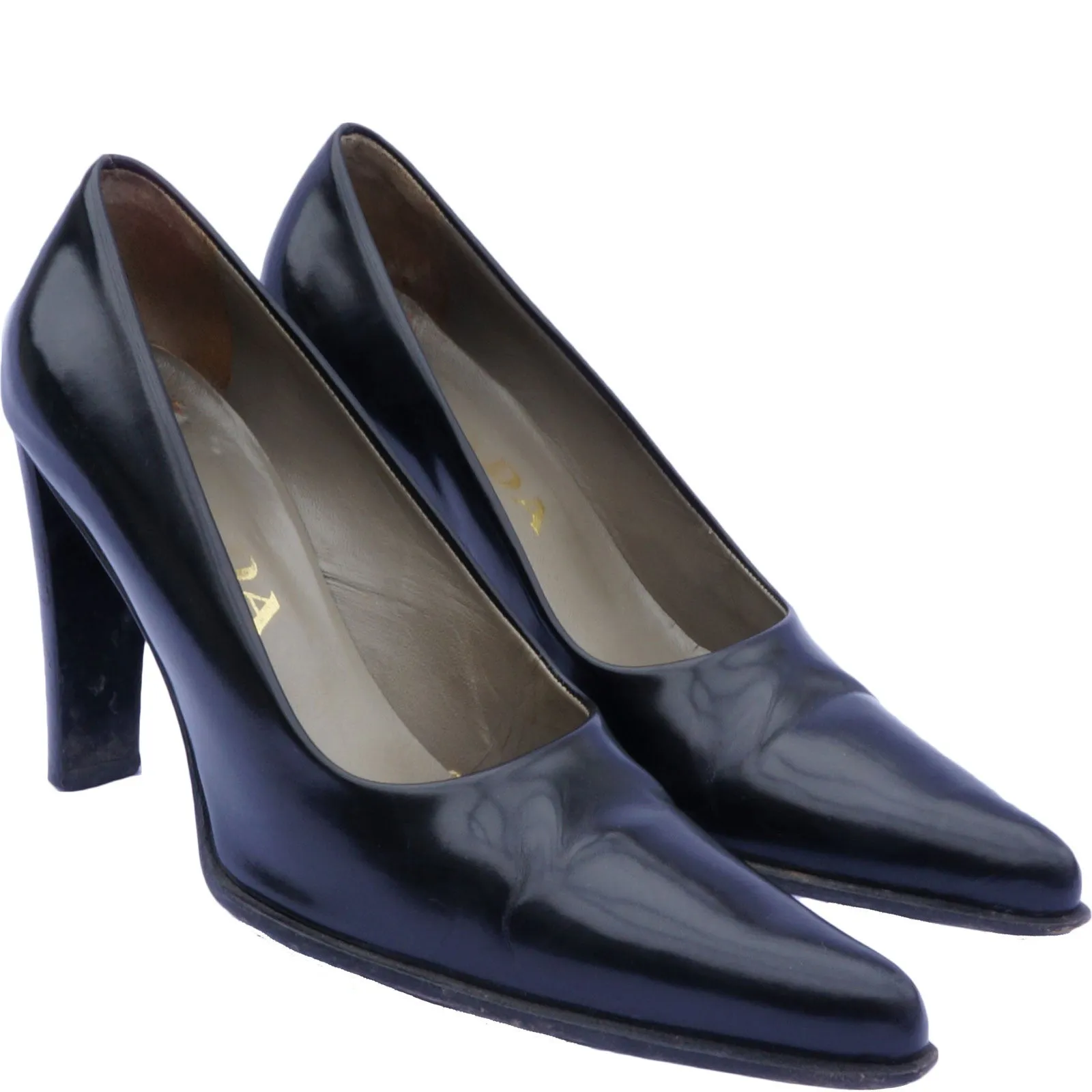 PRADA BLACK POINTED-TOE PUMPS