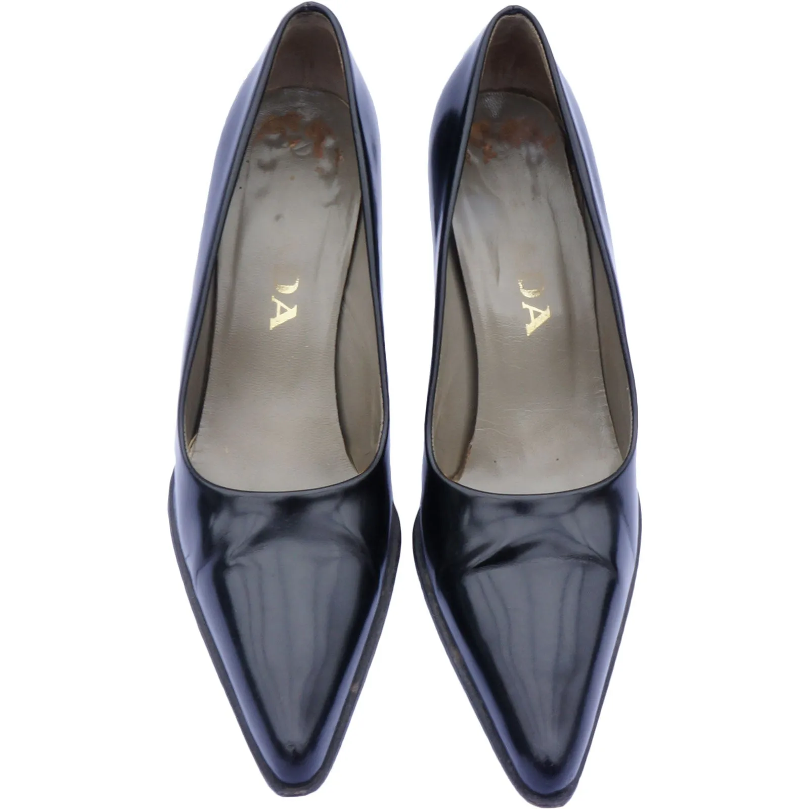 PRADA BLACK POINTED-TOE PUMPS