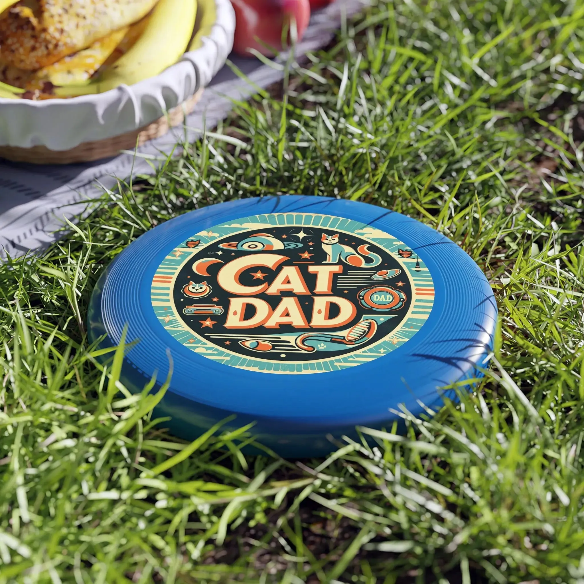 Retro Cat Dad Wham-O Frisbee - Dad Gift Idea